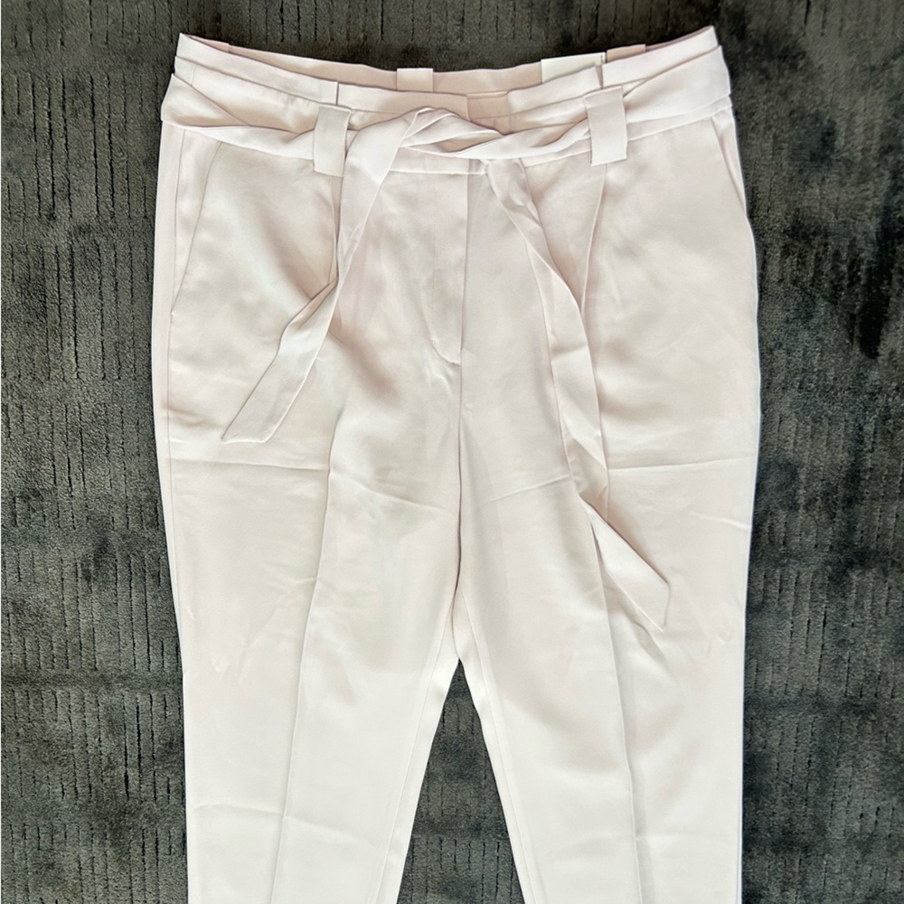 Express Chic Baby Pink Pants with Belt Loops